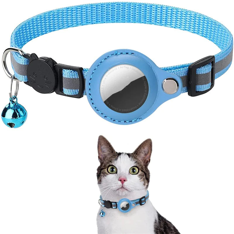 Reflective Air-Tag Pet Collar — Adjustable Safety Collar for Cats