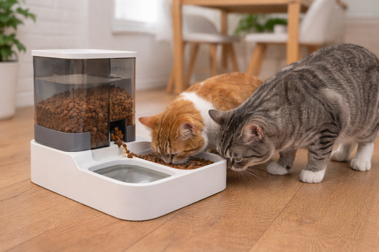 Automatic Cat Feeder & Water Dispenser — Dual Pet Food Station