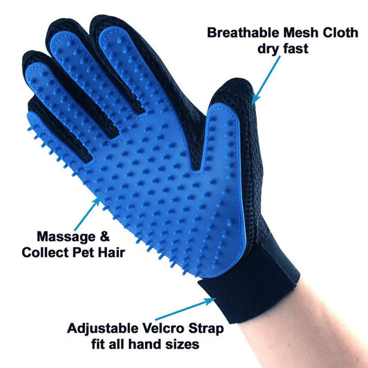 Gentle Grooming Glove – De-Shedding Brush for Pets