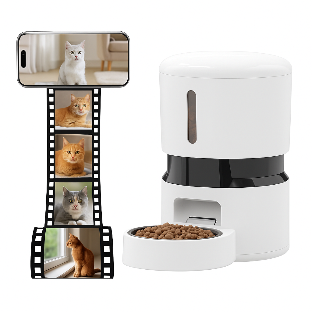 1080P Wi-Fi Pet Feeder – Auto Dispenser with Camera