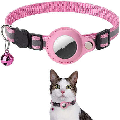 Reflective Air-Tag Pet Collar — Adjustable Safety Collar for Cats