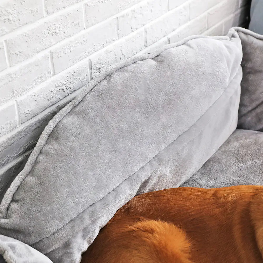 Comfort Plus Waterproof High-Back Pet Bed for Dogs & Puppies