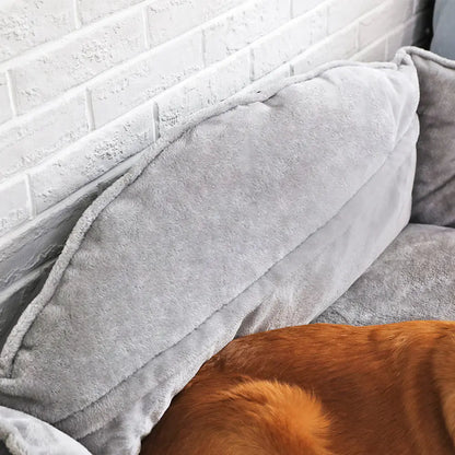 Comfort Plus Waterproof High-Back Pet Bed for Dogs & Puppies