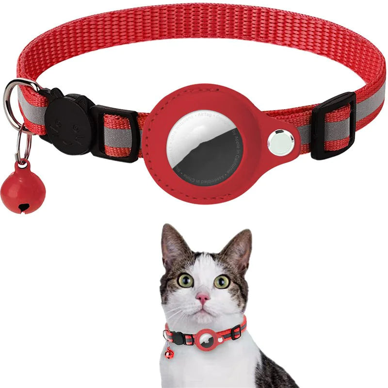 Reflective Air-Tag Pet Collar — Adjustable Safety Collar for Cats