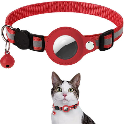 Reflective Air-Tag Pet Collar — Adjustable Safety Collar for Cats