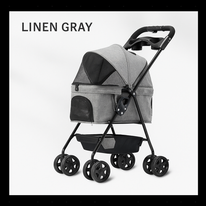 Luxury Pet Stroller — Lightweight Folding Travel Carrier