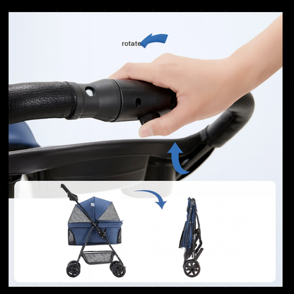Luxury Pet Stroller — Lightweight Folding Travel Carrier