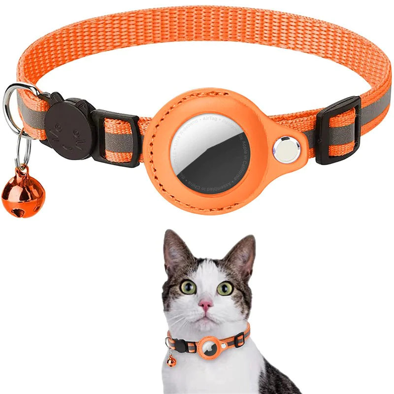 Reflective Air-Tag Pet Collar — Adjustable Safety Collar for Cats