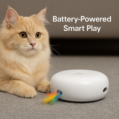 Smart Cat Toy — Automatic Mouse Chaser with Feather & Light