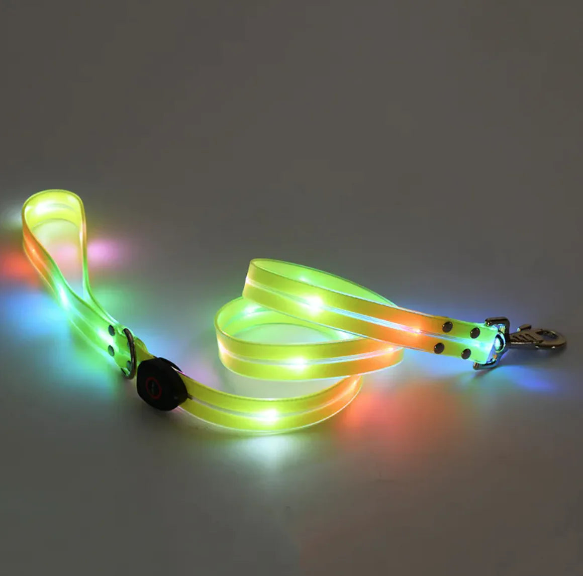 Rechargeable LED Dog Collar with Matching Leash – Nighttime Safety