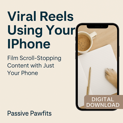 Cinematic iPhone Reels Guide — Step-by-Step Social Media Video Tutorial (Digital Download)