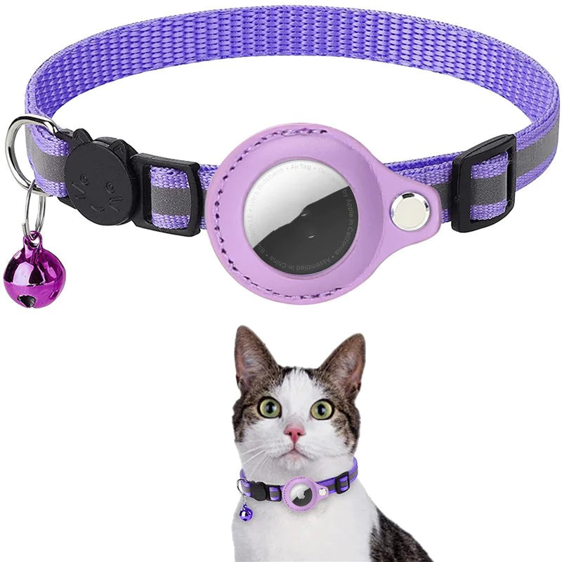 Reflective Air-Tag Pet Collar — Adjustable Safety Collar for Cats