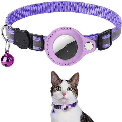 Reflective Air-Tag Pet Collar — Adjustable Safety Collar for Cats