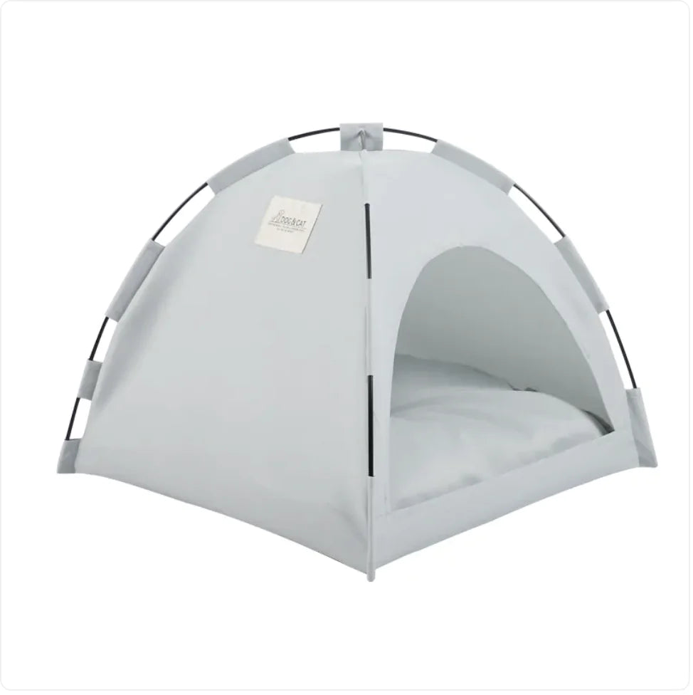 Calming Cat & Dog Tent Bed with Cooling Mat — Cozy Indoor Retreat