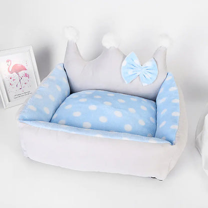 Crown Dog Bed — Royal Comfort Nest for Small & Medium Pets