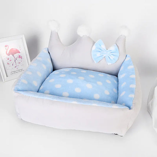 Crown Dog Bed — Royal Comfort Nest for Small & Medium Pets