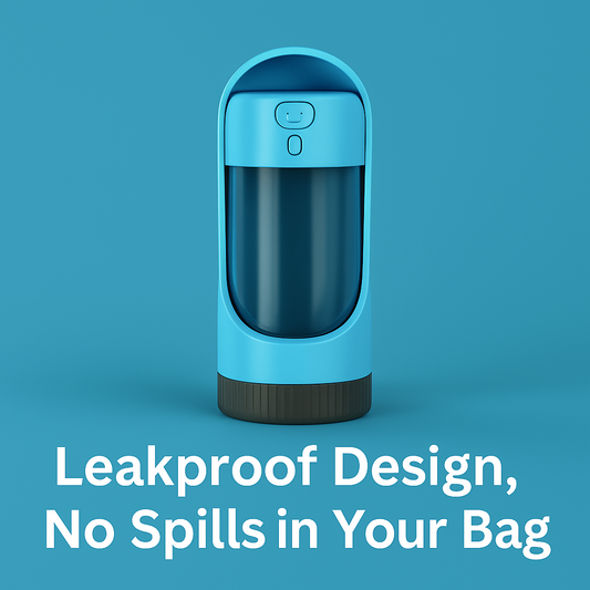Leakproof Dog Water Bottle with Filter — Portable Pet Dispenser Cup