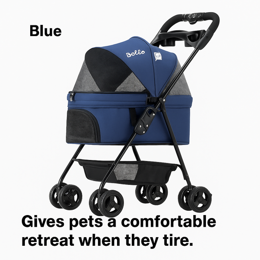 Luxury Pet Stroller — Lightweight Folding Travel Carrier