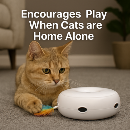 Smart Cat Toy — Automatic Mouse Chaser with Feather & Light
