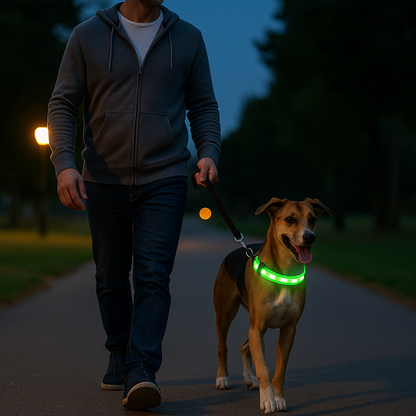 LED Safety Collar — Light-Up Dog & Cat Collar for Night Walks