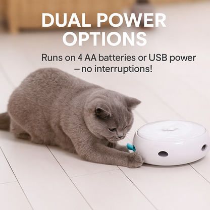 Smart Cat Toy — Automatic Mouse Chaser with Feather & Light