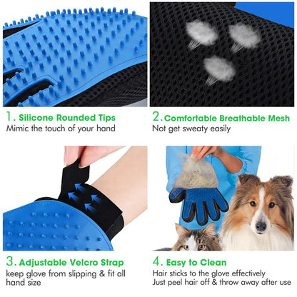 Gentle Grooming Glove – De-Shedding Brush for Pets