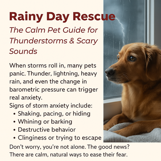 Calm Pets During Storms — Rainy Day Rescue Guide (Dogs & Cats PDF Download)