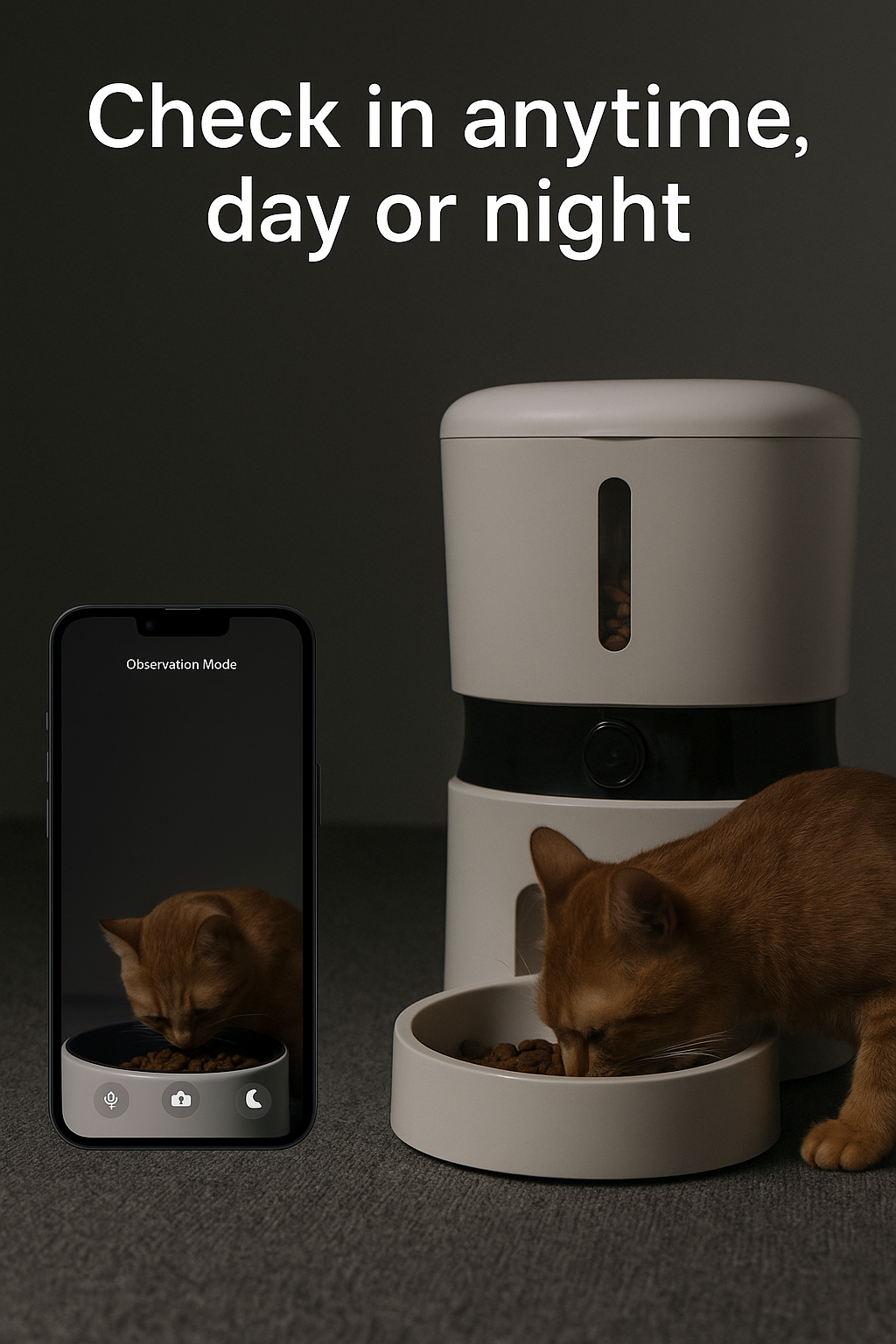 1080P Wi-Fi Pet Feeder – Auto Dispenser with Camera