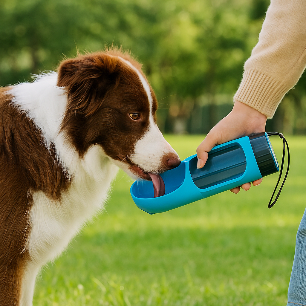 Leakproof Dog Water Bottle with Filter — Portable Pet Dispenser Cup