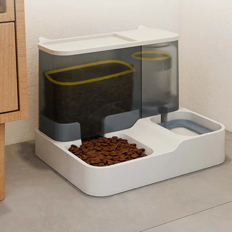 Automatic Cat Feeder & Water Dispenser — Dual Pet Food Station