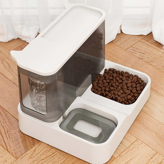 Automatic Cat Feeder & Water Dispenser — Dual Pet Food Station