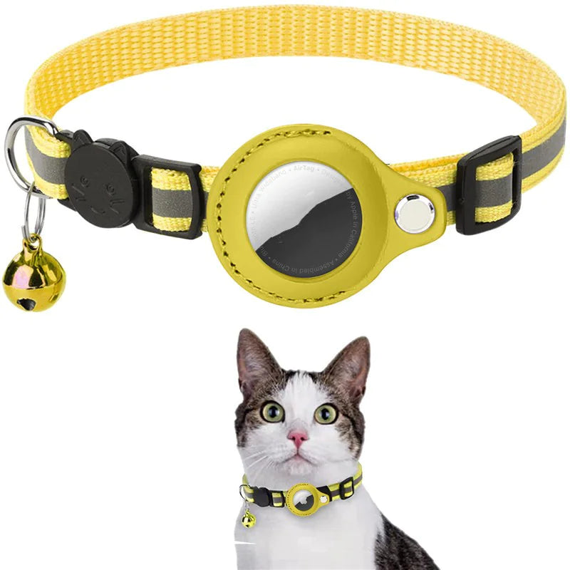 Reflective Air-Tag Pet Collar — Adjustable Safety Collar for Cats